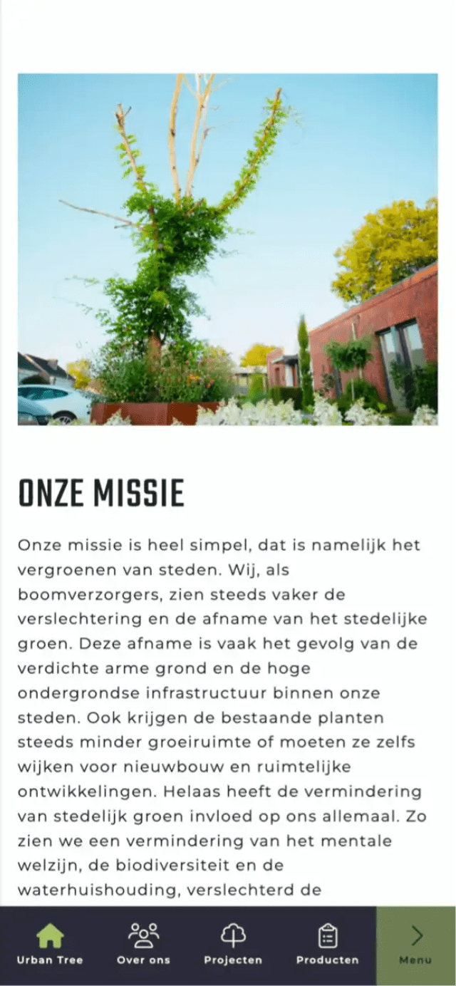 De missie van Urban Tree op urbantree.nl