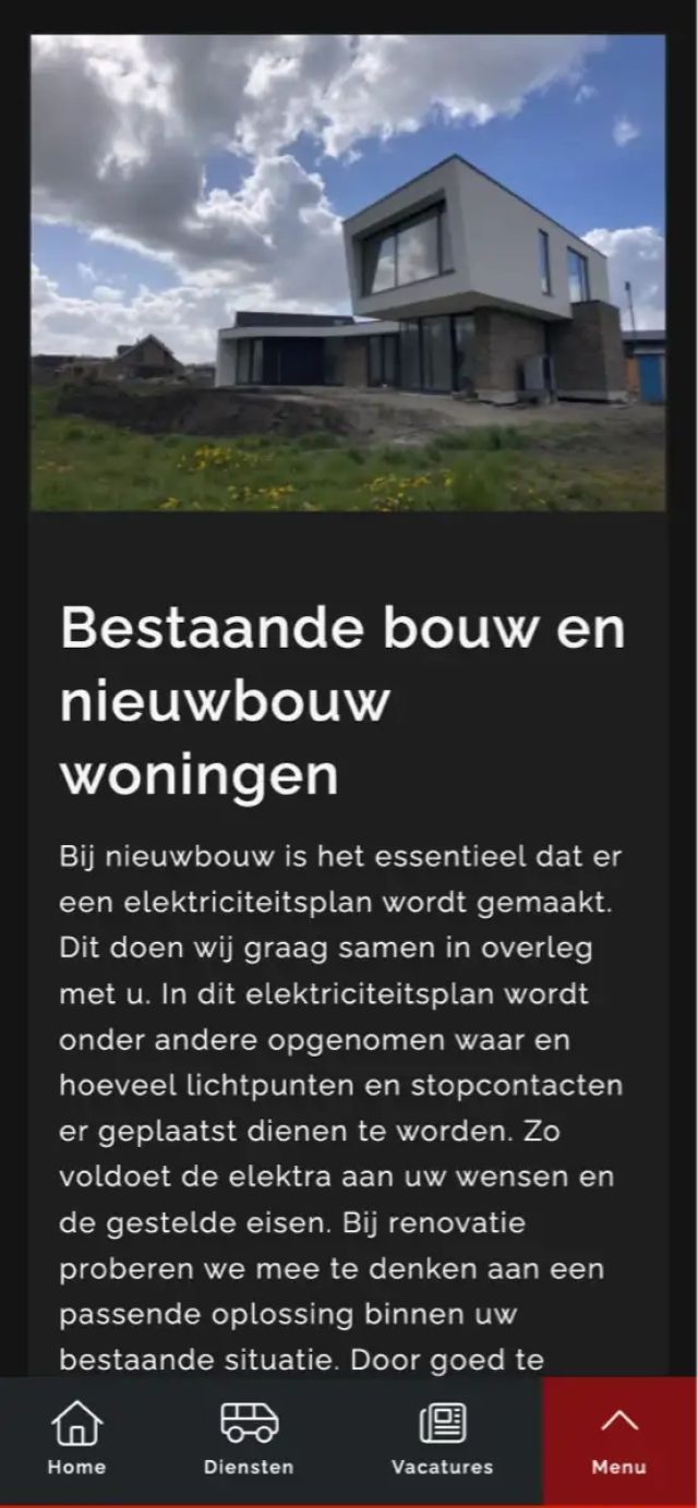 Het aanbod van elektriciteitswerkzaamheden op de bouw