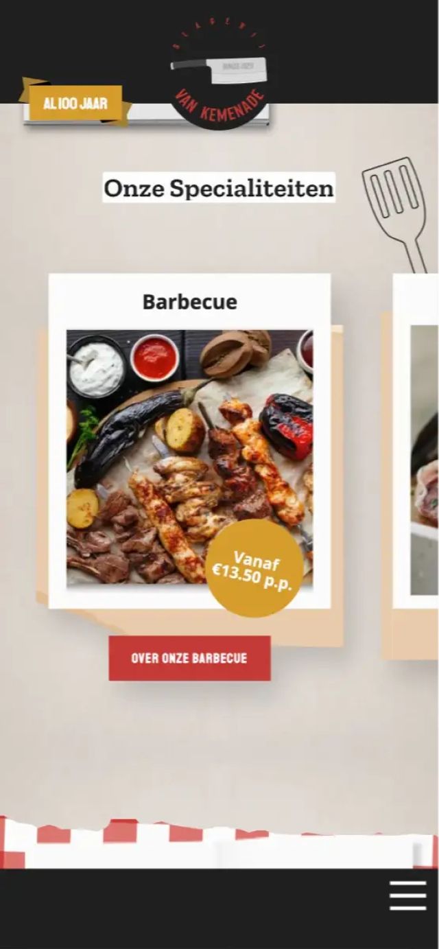 Het assortiment op de website van Slagerij van Kemenade